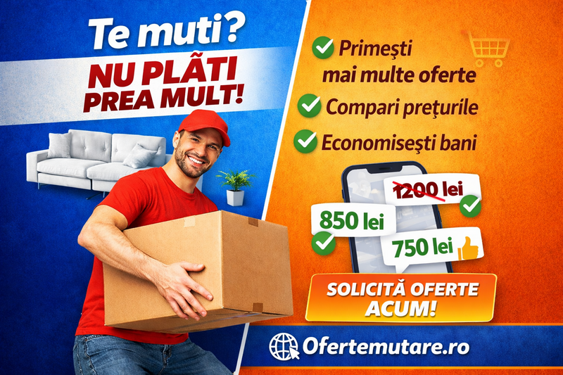 Compara oferte de mutari din toata Romania, 100% gratuit. OferteMutare.ro